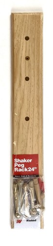 Waddell shaker peg rack - shaker, wood