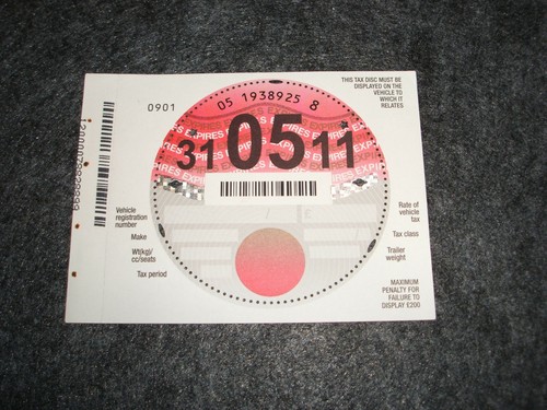 Tax disc new with - disc, new.with