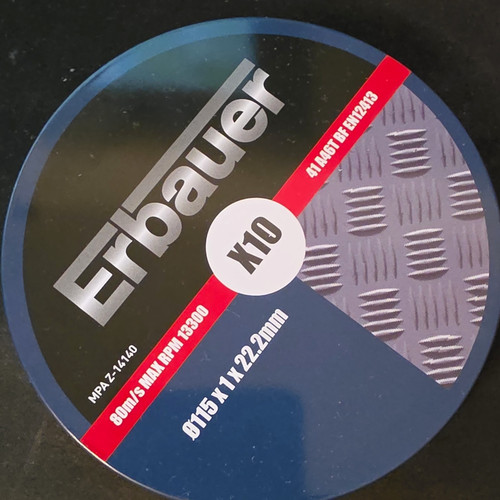 Erbauer x10 115mm cutting disc - x10,