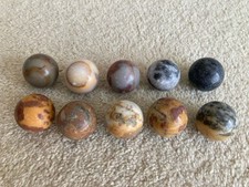 10 Decorative  Polished Solid Stone Balls 2.5cm 