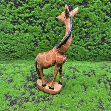 Wooden Giraffes 18cm Hand Carved Kenya Large Figurine Ornament Statue B3