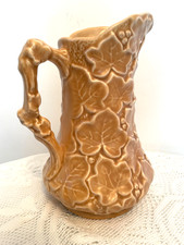 Vintage Sylvac Ivy Leaf Jug 2071 Light Caramel Colour Art Deco Vase Jug 6" High