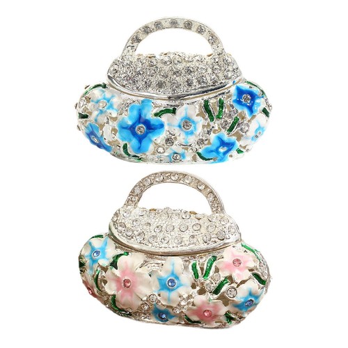 Enamel hinged trinket box - hinged,