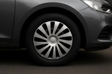 17" Inch Silver & Black Wheel