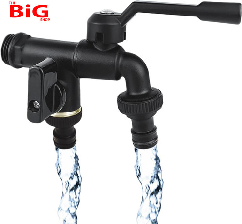 Upgraded double garden taps - double,