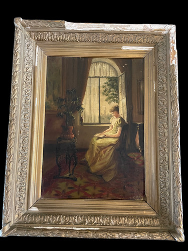 Antique 19th century oil - antique,
