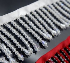 Fringe Tassels Trim DIY Curtain Costume Edge Decor Ribb 0.5 Meter Crystal Beaded