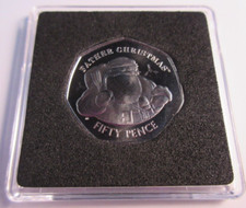 2018 CHRISTMAS 50P FATHER CHRISTMAS BUNC GIBRALTER FIFTY PENCE COIN WITH CAPSULE