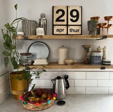 Rustic scaffold board - rustic, shelves