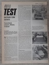Datsun 1200 Estate Road Test