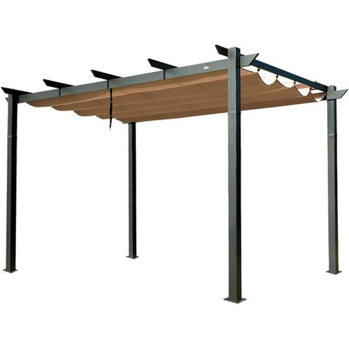 Aluminum retractable pergola - aluminum,