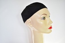 Antique black cap hat gross grain vintage mourning funeral little black dress
