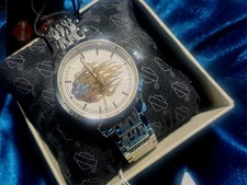 Ladies Bulova/ Harley Davidson Flames Stainless Steel Watch BNIB