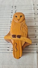 Hand Carved Owl Wooden Trinket Box Secret Magic Puzzle Box Quirky Birds