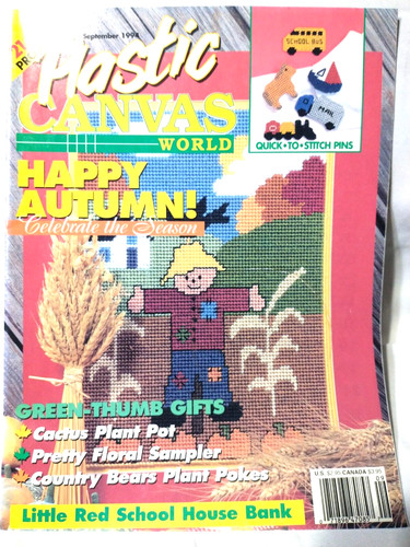 Plastic canvas world autumn - world,