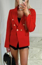 Womens Double Breasted Button