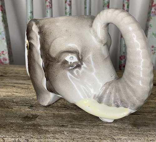Vintage porcelain elephant - vintage,