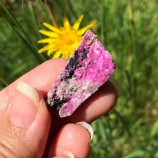 Cobalt Calcite Raw Pink Crystal Rough Mini Cluster Specimen Mineral Natural
