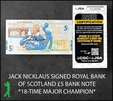 JACK NICKLAUS AUTOGRAPHED