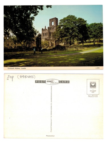 Postcard kirkstall abbey - -,