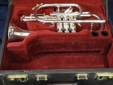 Besson Sovereign BE928 Cornet Silver Plated Used with Hard Case