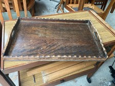 Fluted Edge Brown Wooden