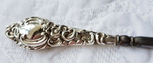 Silver handled button fastener - silver,