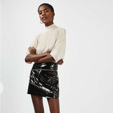 NWT! Topshop Vinyl Sequin Zip