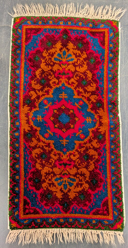 Vintage afghan rug woollen - afghan,