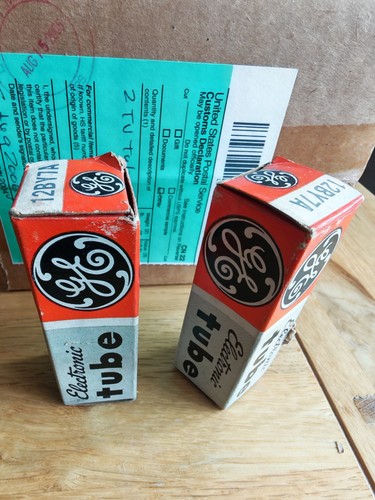 12by7a valve tube nos - ge,