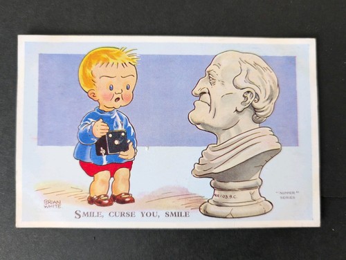 Vintage humour 1937 postcard - humour,
