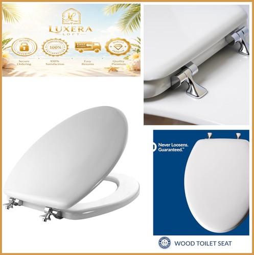 Toilet seat elongated white - elongated,