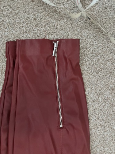 Zara women burgundy faux - burgundy,