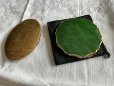 Vintage 8.5  cm Gold Plated round  Stratton Compact with mirror and one other