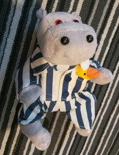 Small Silent Night Hippo Plush Soft Toy