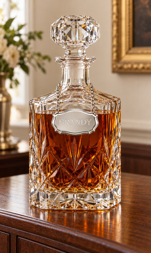 Personalised silver decanter - silver,