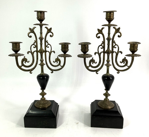 Vintage brass arm candelabra - vintage,