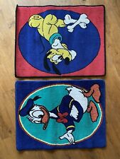 Vintage Disney Rug Bundle X2 Donald Duck & Pluto - Terclon 34" X 26"