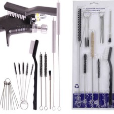 UK 21Pcs Cleaning Brush Kit Cleaner Set Airbrush Paint Spray Gun Nozzle Tip Tool