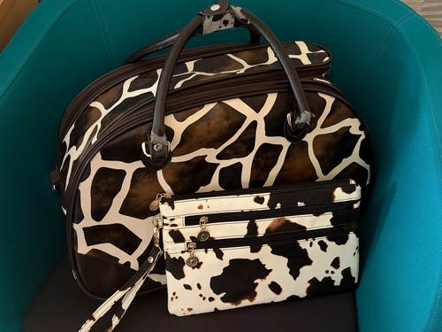 Cow print overnight bag - overnight, with
