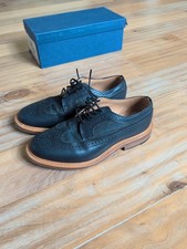 Mark McNairy Made in UK Sanders Navy Indigo Longwing Brogue 8.5US