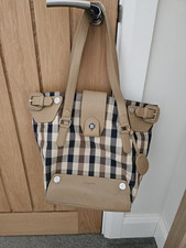 Genuine Aquascutum Tote Bag Real Leather 