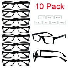 Reading Glasses 10 Packs Mens Womens +1.0 1.5 2.0 2.5 3.0 3.5 4.0 UV Reader UK
