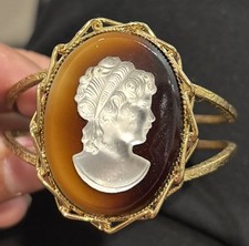 Vintage Rare Hinged Gold Tone