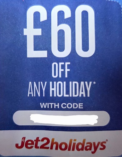 Jet2 voucher off - £60, any