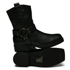 Womens Black Biker Boot