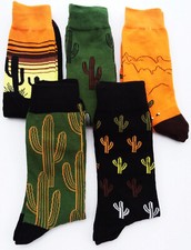 Single Pair of Primark, Mens', Colourful, Cactus / Cacti Socks, New, No Tags