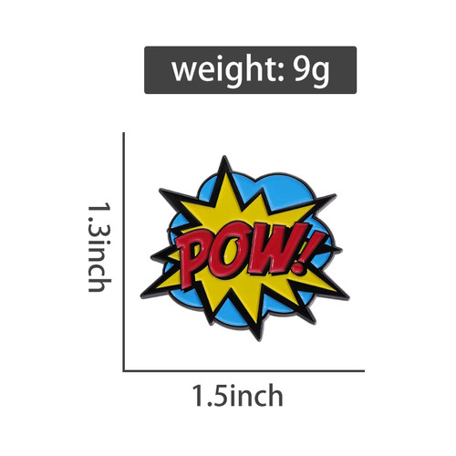 Pop art style pow - pow, pin