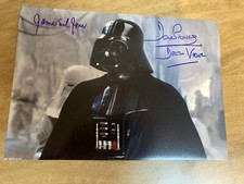 Rare Duel Signed Star Wars James Earl Jones & Dave Prowse Darth Vader Picture 
