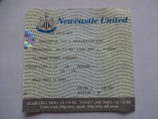 1994/95 Coca Cola League Cup 3rd Rnd Newcastle Utd v Manchester United Ticket